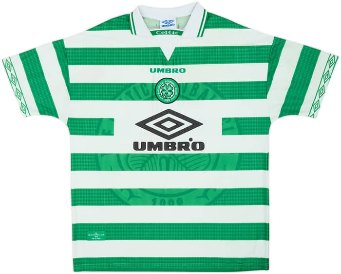 1997-99 Celtic Home Shirt Larsson #7 - 7/10 - (XL)