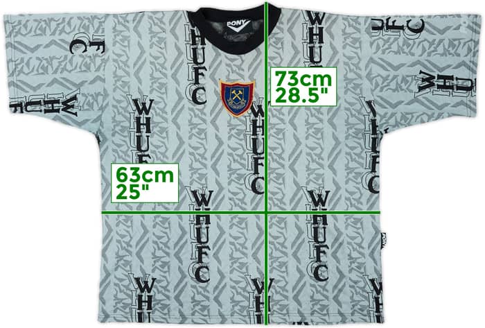 Camiseta de entrenamiento Pony del West Ham 1995-97 - 4/10 - (L)