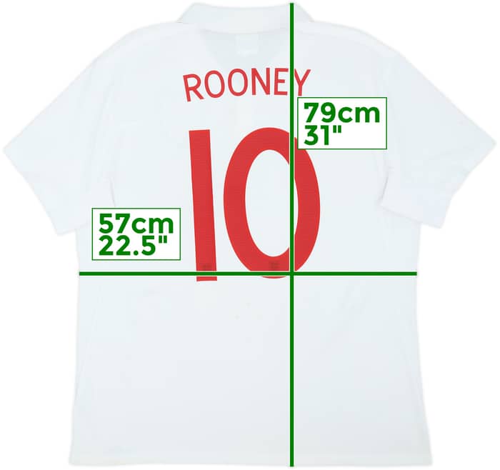 2009-10 England Home Shirt Rooney #10 - 6/10 - (L)