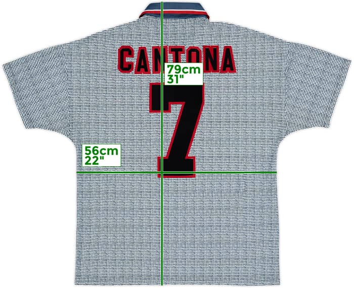 1995-96 Manchester United Away Shirt Cantona #7 - 8/10 - (L)