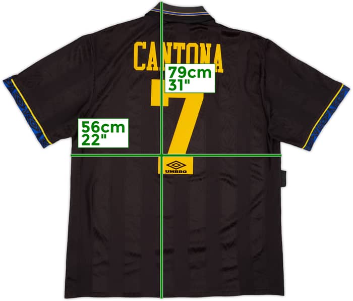 1993-95 Manchester United Camiseta de visitante Cantona #7 - 7/10 - (XL)