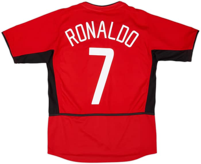 2002-04 Manchester United Home Shirt Ronaldo #7 - 8/10 - (XL.Boys)