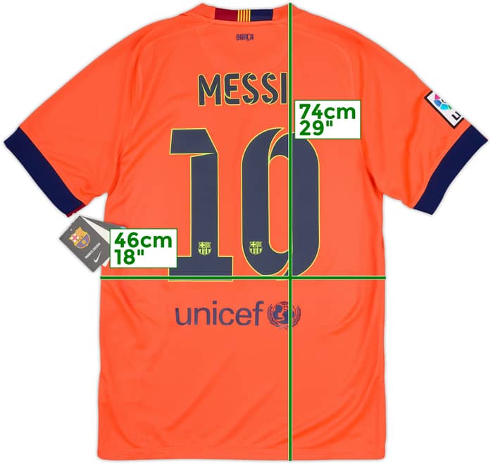 2014-15 Barcelona Away Shirt Messi #10 (S)