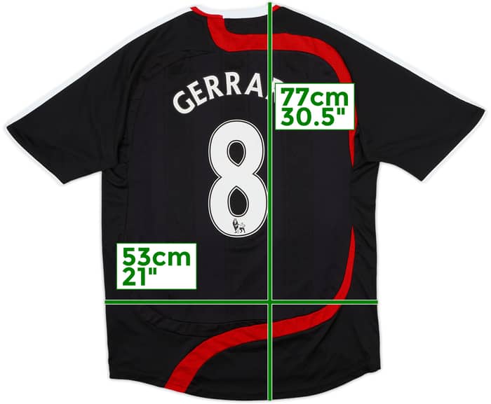 2007-08 Liverpool Third Shirt Gerrard #8 - 8/10 - (M)