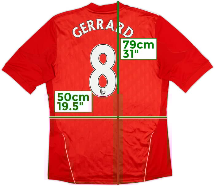 2010-12 Liverpool Home Shirt Gerrard #8 - 5/10 - (M)