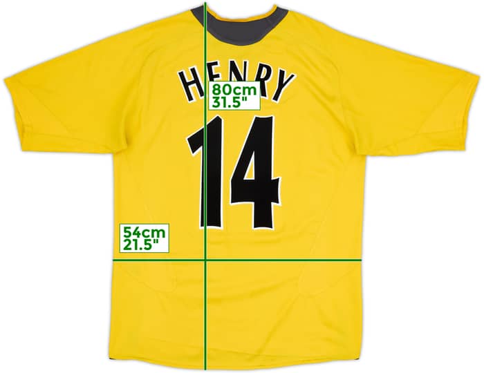 2005-06 Arsenal Away Shirt Henry #14 - 6/10 - (L)