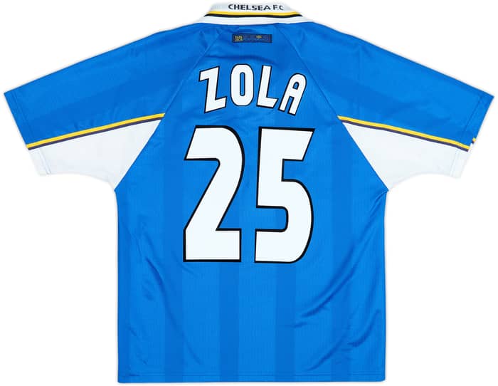 1997-99 Chelsea Home Shirt Zola #25 - 9/10 - (Y)