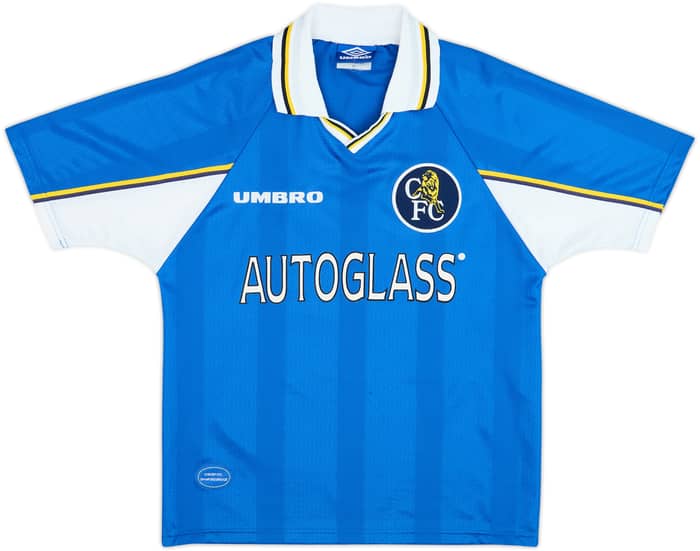 1997-99 Chelsea Home Shirt Zola #25 - 9/10 - (Y)