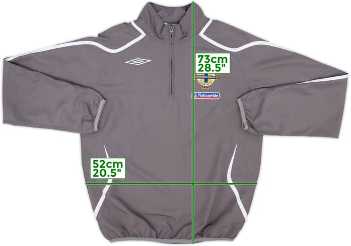 2007-09 Northern Ireland Umbro 1/4 Zip Drill Top - 5/10 - (M)