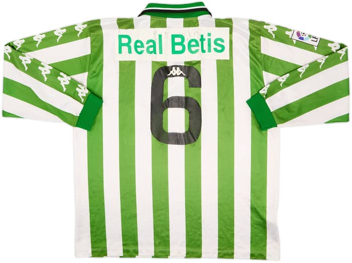 1999-00 Real Betis Youth Match Issue Home L/S Shirt #6