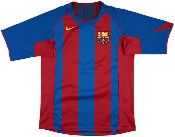 2004-05 Barcelona Home Shirt Ronaldinho #10 - 8/10 - (M)