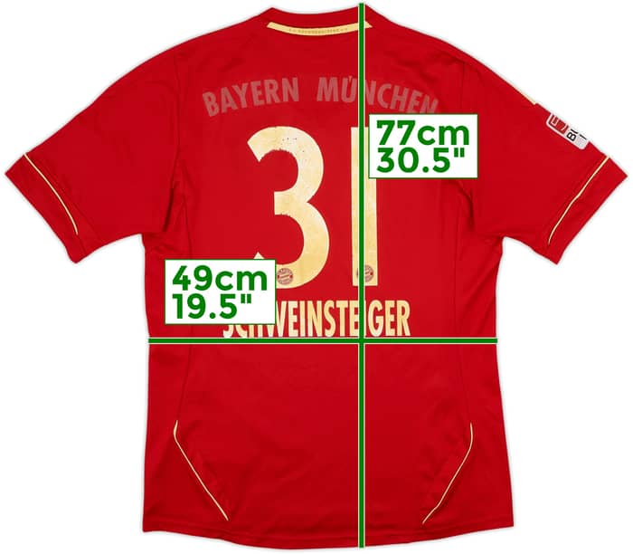 2011-13 Bayern Munich Home Shirt Schweinsteiger #31 - 4/10 - (M)