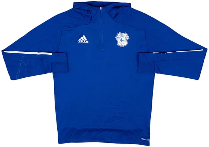 2020-21 Cardiff City adidas 1/4 Zip Hooded Drill Top - 7/10 - (M)