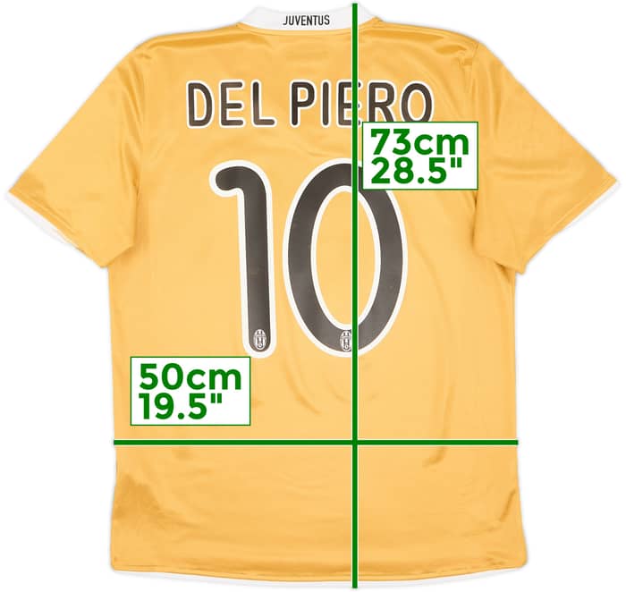 2008-09 Juventus Away Shirt Del Piero #10 - 6/10 - (M)