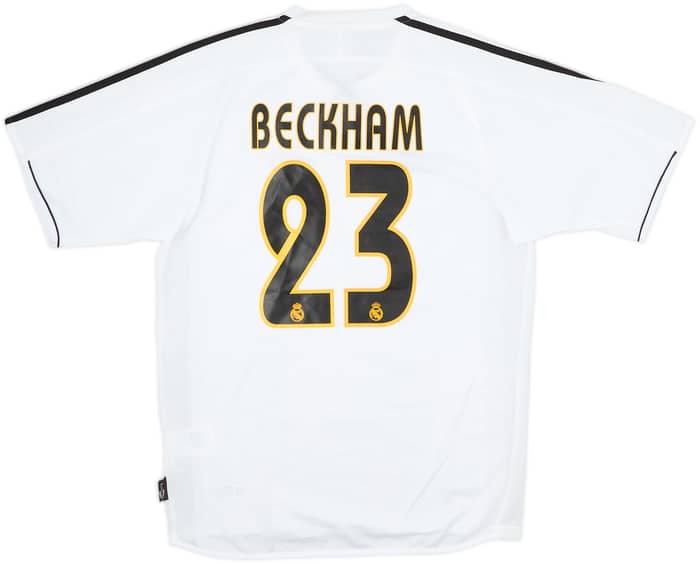 2003-04 Real Madrid Home Shirt Beckham #23 - 4/10 - (S)