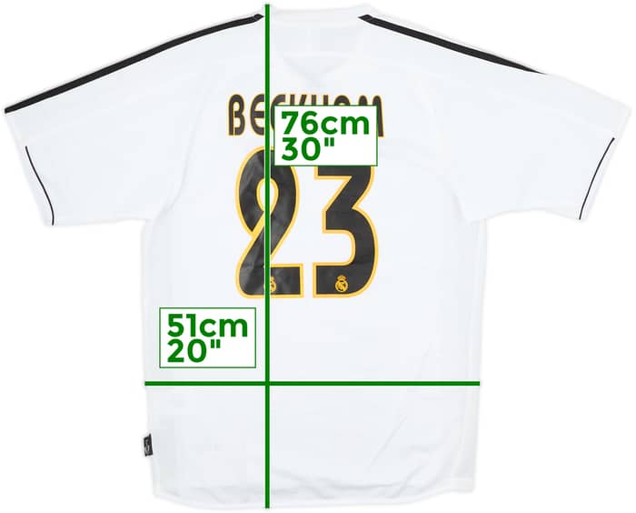 2003-04 Real Madrid Home Shirt Beckham #23 - 4/10 - (S)