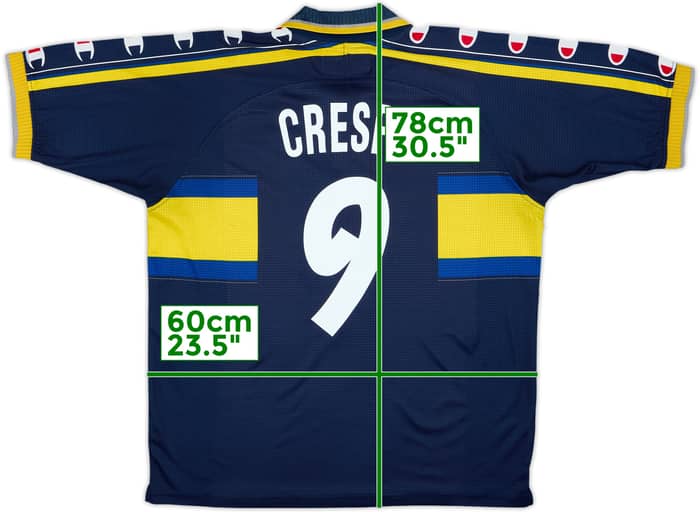 Camiseta de visitante del Parma 1999-00 Crespo #9 - 7/10 - (XL)