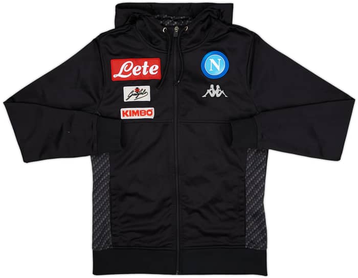 2017-18 Napoli Kappa Hooded Sweat Top - 8/10 - (S)