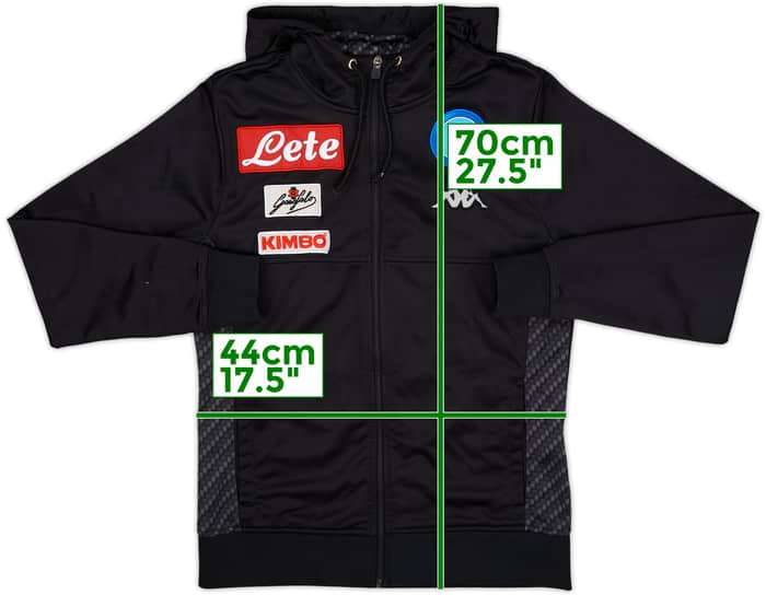 2017-18 Napoli Kappa Hooded Sweat Top - 8/10 - (S)