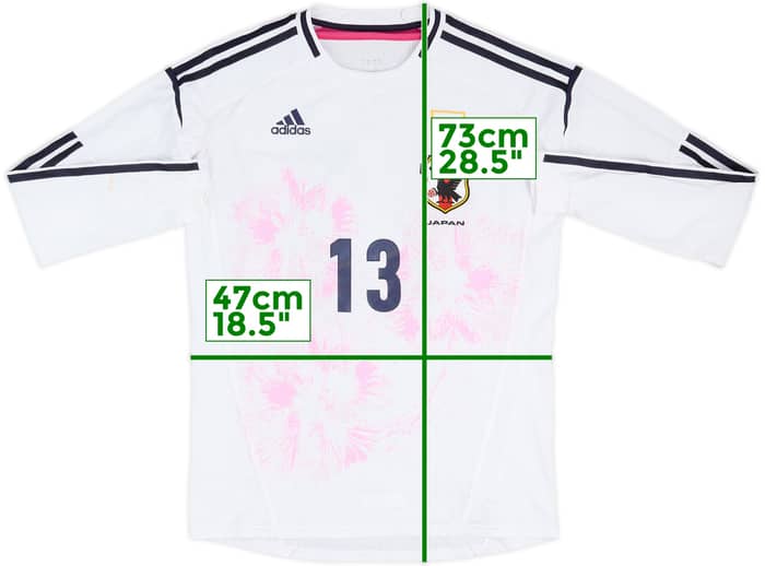 2012-13 Japan Women's Match Issue Away L/S Shirt #13
