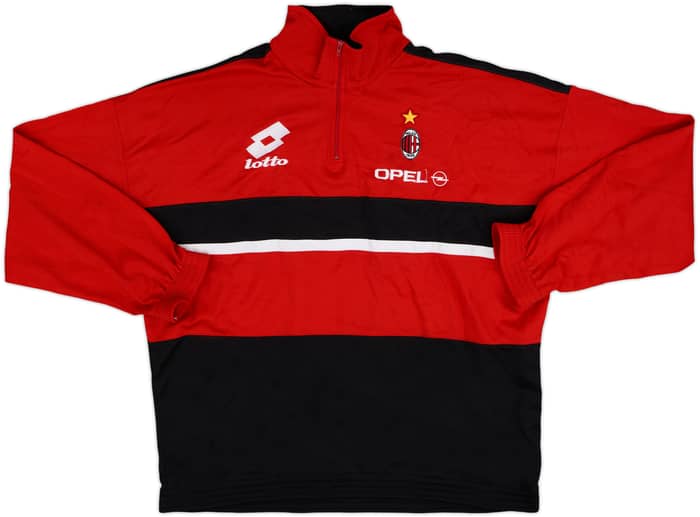 1994-95 AC Milan Lotto 1/4 Zip Drill Top - 8/10 - (XL)