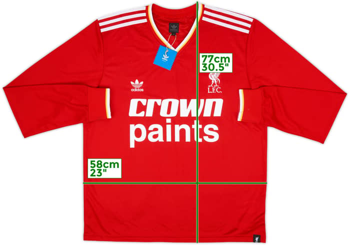 2009-10 Liverpool adidas Originals Retro '1986-87 Home' L/S Shirt #7 (XL)