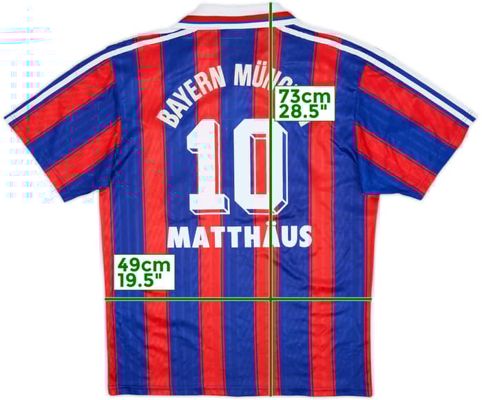 1995-97 Bayern Munich Home Shirt Matthaus #10 - 6/10 - (M)