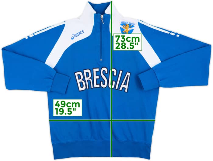2007-08 Brescia Asics 1/4 Zip Training Top - 8/10 - (M)