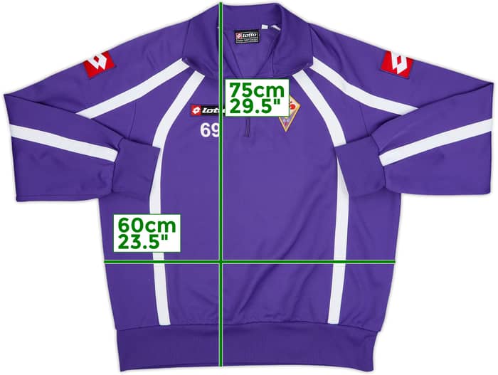 2005-06 Fiorentina Lotto Player Issue 1/4 Zip Track Jacket #69 - 7/10 - (XL)