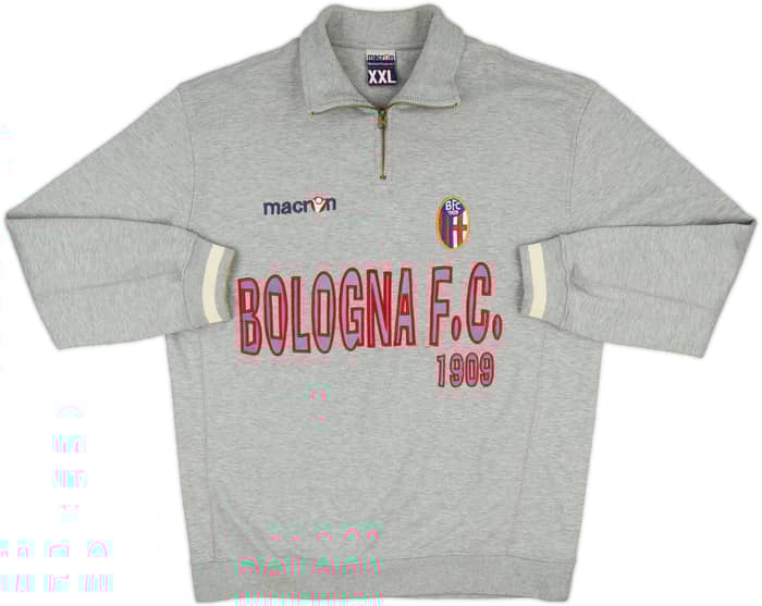 2005-06 Bologna Macron 1/4 Zip Sweat Top - 8/10 - (XXL)