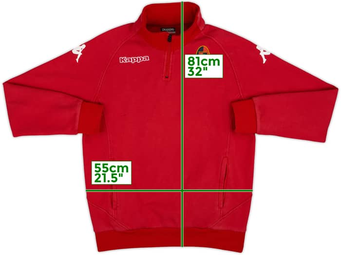 2014-15 Cagliari Kappa 1/4 Zip Training Top - 8/10 - (XL)