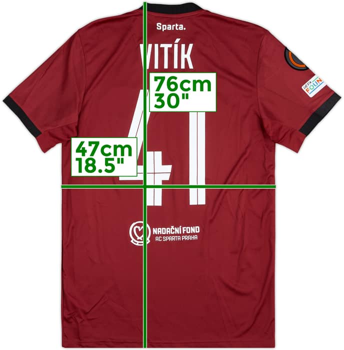 2023-24 Sparta Prague Match Issue Home Shirt Vitik #41