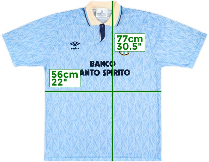 1991-92 Lazio Home Shirt #9 (Riedle) - 7/10 - (L)