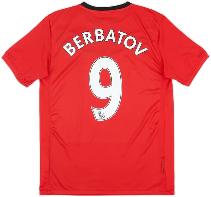 2009-10 Manchester United Home Shirt Berbatov #9 - 8/10 - (XL.Boys)