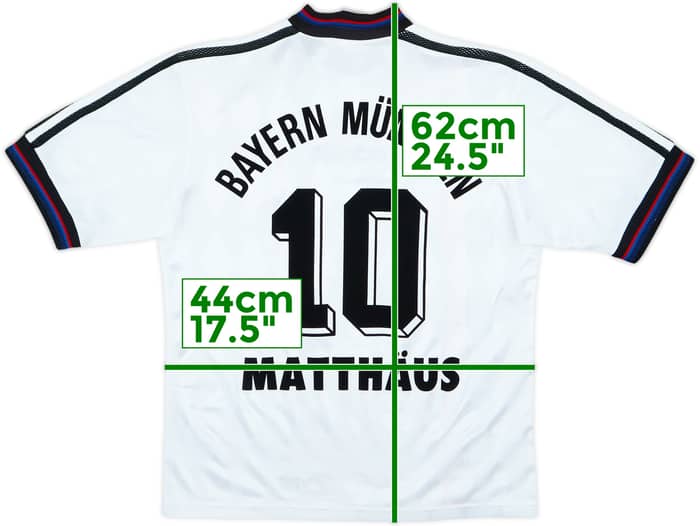 1996-98 Bayern Munich Away Shirt Matthaus #10 - 8/10 - (L.Boys)