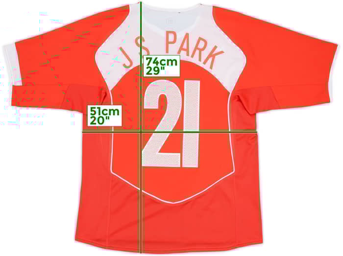2004-06 South Korea Home Shirt J.S.Park #21 - 7/10 - (M)