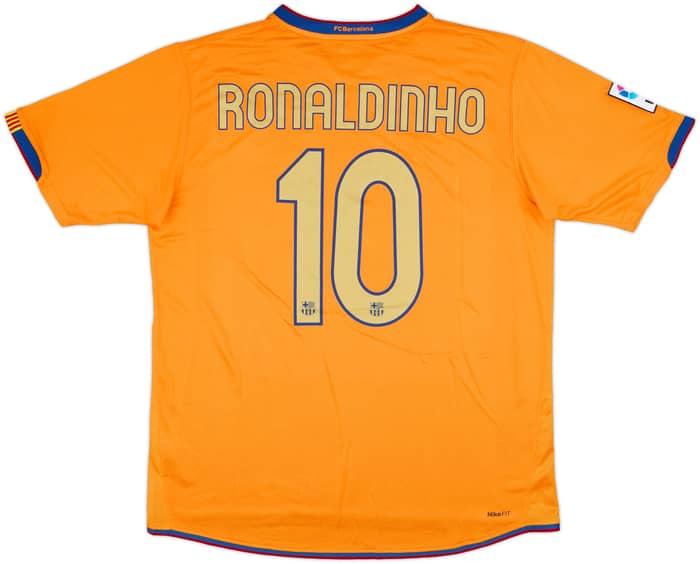 2006-08 Barcelona Away Shirt Ronaldinho #10 - 10/10 - (L)