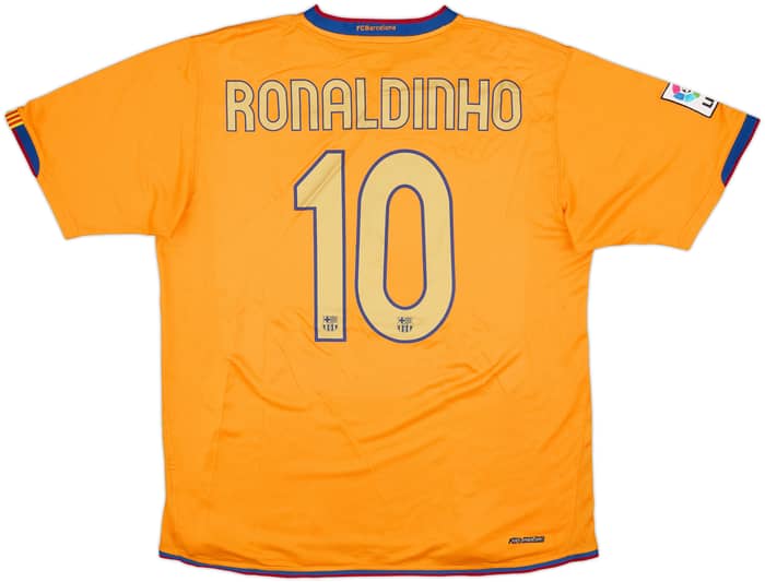 2006-08 Barcelona Away Shirt Ronaldinho #10 - 6/10 - (L)