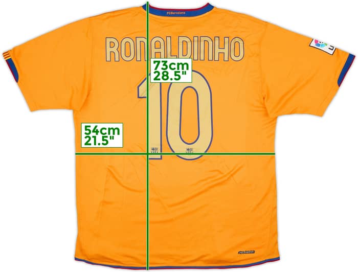 2006-08 Barcelona Away Shirt Ronaldinho #10 - 6/10 - (L)