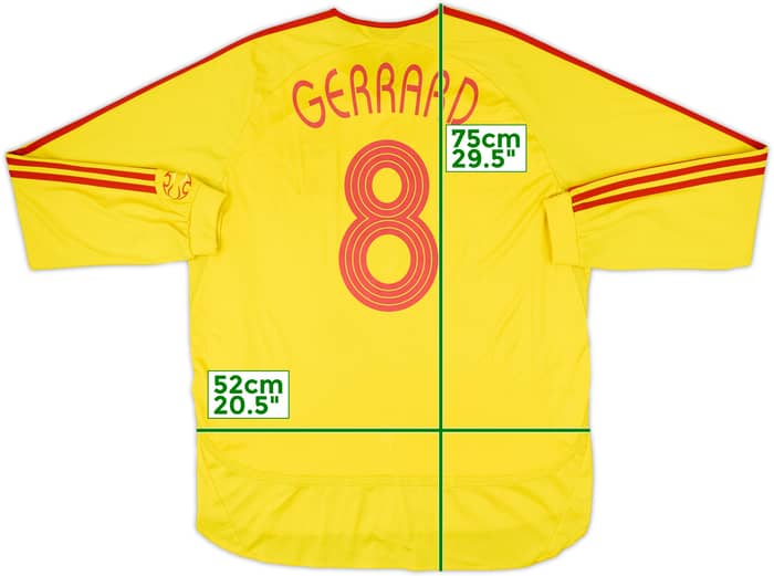 2006-07 Liverpool Away L/S Shirt Gerrard #8 - 8/10 - (XL)