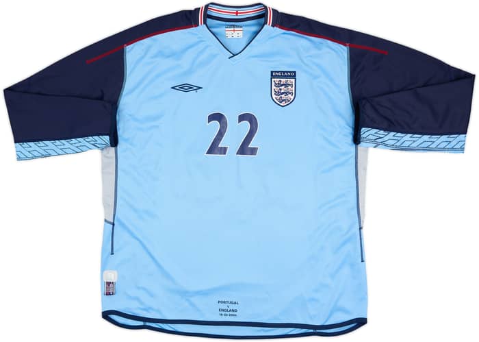 2004 England Match Issue GK Shirt Kirkland #22