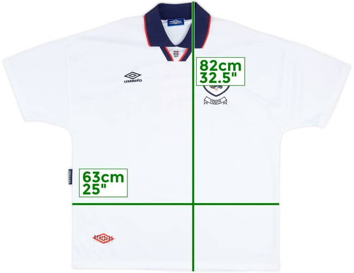 1993-94 England Youth Match Issue Home Shirt #4
