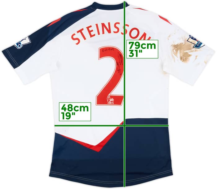 2011-12 Bolton Match Worn Signed Home Shirt Steinsson #2