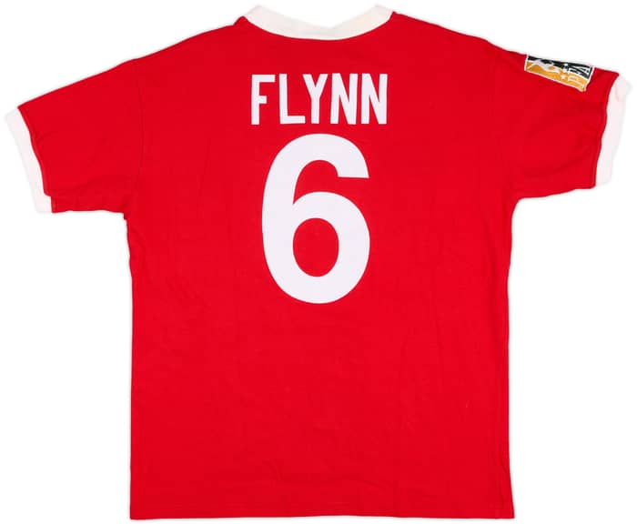 1999-00 Wales Masters Football Match Issue Home Shirt Flynn #6
