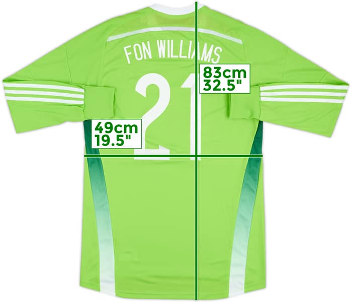 2014-15 Wales Player Issue GK Shirt Fon Williams #21 - 9/0 - (L)