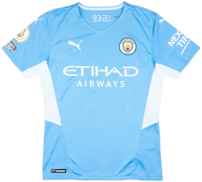 2021-22 Manchester City Match Issue Home Shirt Mahrez #26