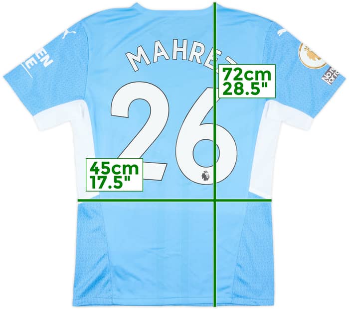 2021-22 Manchester City Match Issue Home Shirt Mahrez #26