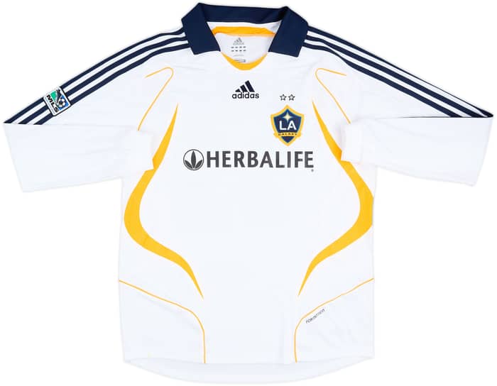 2007 LA Galaxy Player Issue Signed Home L/S Shirt Beckham #23 - 8/10 - (L)