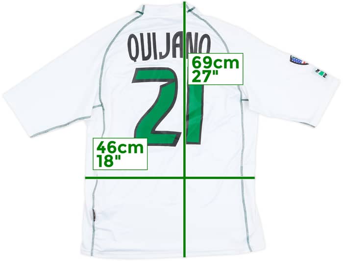 2002 Colorado Rapids Match Issue Away Shirt Quijano #21