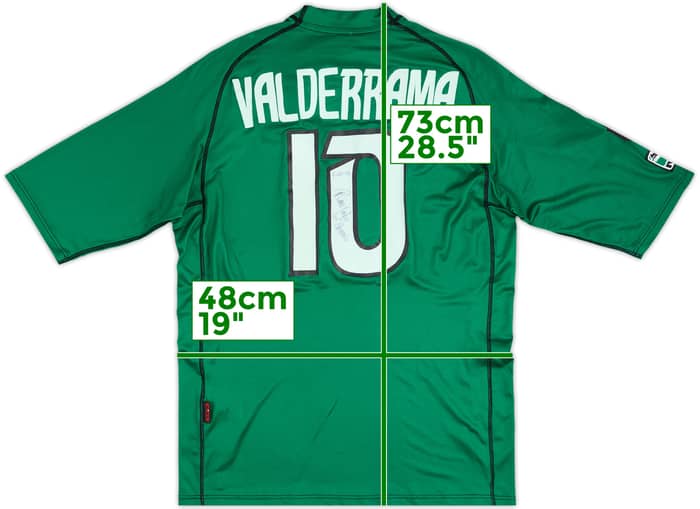 2001-02 Colorado Rapids Match Issue Signed Home Shirt Valderrama #10